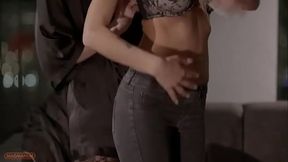 Two First Class Blondes with fake tits have sex in a classy environment