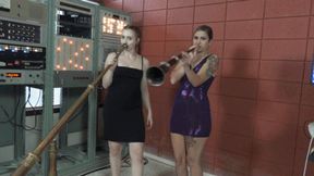 Arietta and Ayla Try Out the Tibetan Horns (MP4 - 1080p)