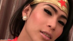 Ladyboy gor large pecker play