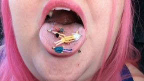 Giantess Daisy devours her tiny intruders – POV Teasing, crushing, & oral vore