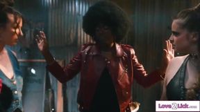 Intense Girl Gang Showdown: Watch as the Ladies Unleash Their Wild Side with a Surprise Visit from a Busty Officer!