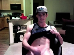 Twink Jerks Off on Webcam in His Apartment