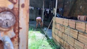 Mi Vecina's Open Door Reveals All - XXX Encounter