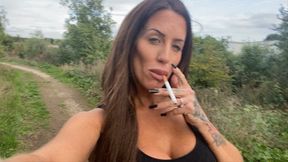 Your Smoking GF needs to watch you cum now she is desperate for you