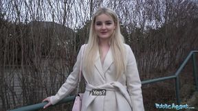 Hot Blonde from California Sucks and Fucks a Huge European Cock