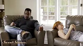 Jiggly sinner - steamy massage turns wild as married stunner gets taken hard by her versed masseur