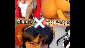 Yor Forger x Mikasa cosplay which one is the naughtiest one in your opinion??