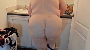 Caught the plumber sniffing my dirty panty In laundry &mdash;  - (bbw ssbbw &mdash;  Fat ass &mdash;  big butt &mdash;  thick ass)