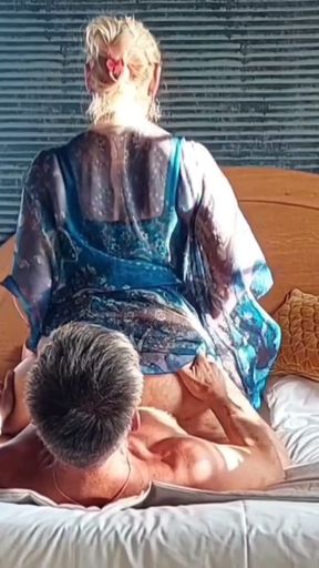 Amateur blonde mature wife enjoys sex games   Clip 1