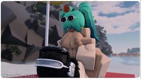 Brazilian Miku gets fucked on the beach in roblox | Req1/5-12-25