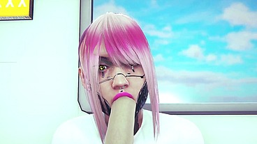 Cyborg Girl has sex in the subway - Cyberpunk 2077 Parody
