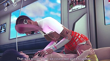 Cyborg Girl has sex in the subway - Cyberpunk 2077 Parody