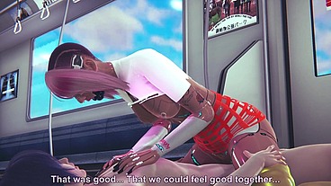 Cyborg Girl has sex in the subway - Cyberpunk 2077 Parody