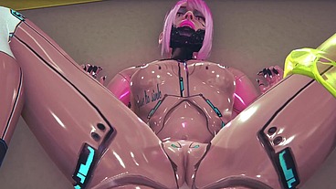 Cyborg Girl has sex in the subway - Cyberpunk 2077 Parody