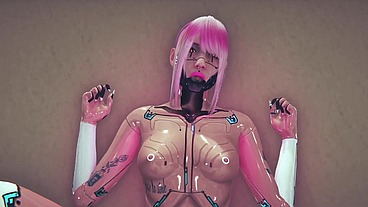 Cyborg Girl has sex in the subway - Cyberpunk 2077 Parody