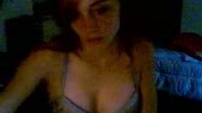 Playful amateur teen hottie in the dark on webcam chat
