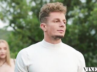 VIXEN Bratty Golden-haired College Beauties Polly Yangs And Era Queen Share A Weenie In Wicked Trio