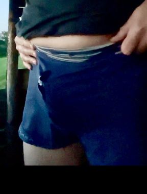 Outdoor piss and jerking