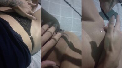 Oh my God, I'm having an orgasm on Easter night! Half-sister masturbating with her creamy, wet pussy in POV