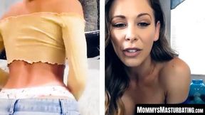 Cherrie DeVille enjoys close-up pussy&#x270C; touch with stepdaughter