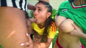 Hailey Rose, Violet Myers share big cock