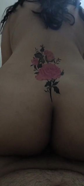 Indian Wife with Fake Tattoo Hot Mom