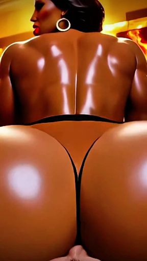 Big Ass Ebony Milfs - Blowjob and Fucking - Animated Porn (ASMR Sounds) (4K AI Generated)