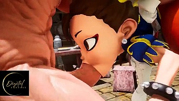 Street Fighter's CHUN Li Gets Fucked and Filled with CUM