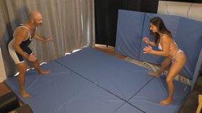 Distracting Indica Jane With Cock In Wrestling Match
