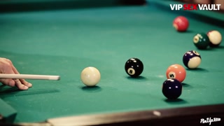 PINUPSEX - Busty Redhead Kattie Gold Fucks Her Husband On The Pool Table - VIPSEXVAULT