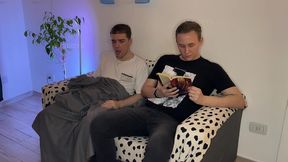 step-brother got caught jerking off his big cock