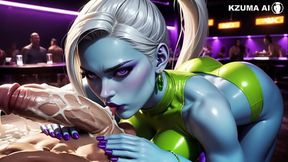 Vados do dragon ball, gostosa da bunda grande e boqueteira ( IA Gerou )