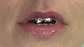 Extreme Close-Up Spit Bubbles With Occasional O-Shaping Mouth and Licking Lips