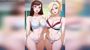 D.Va and Mercy Overwatch Hot Lesbian Scenes