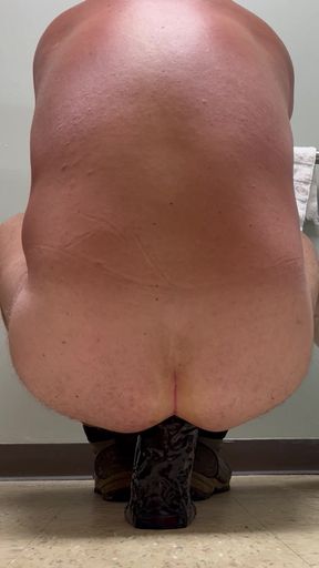 Big dildo public bathroom