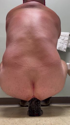 Big dildo public bathroom