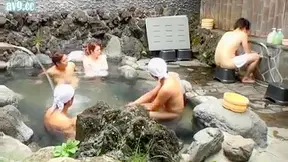 Asian Wife Wild Group Sex at Spa with Strangers while Hubby in Shower