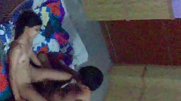 Horny couple is having sex in a room that has many cameras on the ceiling