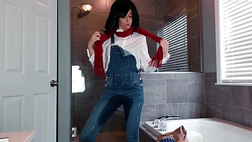 Mikasa Ackerman Wetting Denim Overalls & Panties Sage Eldritch