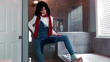 Mikasa Ackerman Wetting Denim Overalls & Panties Sage Eldritch