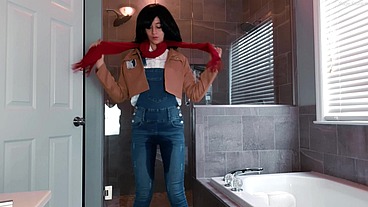Mikasa Ackerman Wetting Denim Overalls & Panties Sage Eldritch