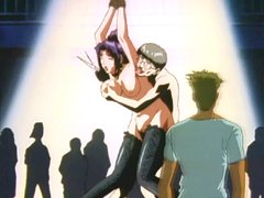 Chained hentai with bigboobs hard sex in the public show