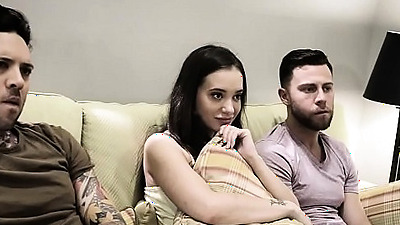 Young stepsister double fucked by her two stepbros