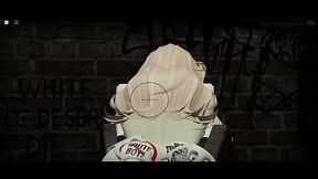 Blonde roblox slut whores herself out by BBCs in an alleyway