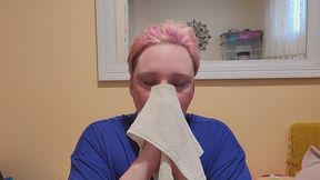 Phoenix Blows and Honks her Nose with her Hanky
