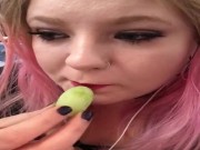 Grape sucking for 1 minute