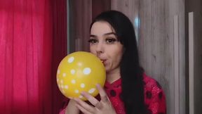 Balões no rosto