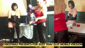 SUSY TRAV SISSY SLUT RECEIVES CHRISTMAS GIFTS FOR HER MOUTH AND ASS MOBILE VERSION