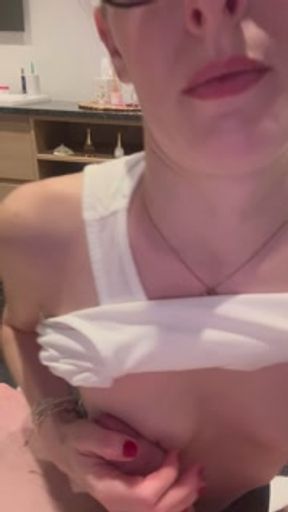 he asks me for a quiet handjob because he is a fan of manojob