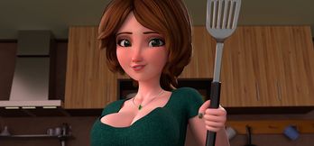 ◆ Aunt Cass Bends Over for Large Creampie